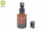 120ml Amber Glass Foundation Bottle , Slanted Shoulder Glass Lotion Bottles With