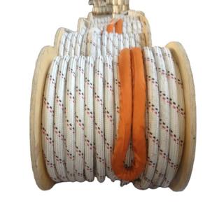 China Polyester Fiber Double Braided UHMWPE Rope Towing Trawling 12 Strand wholesale