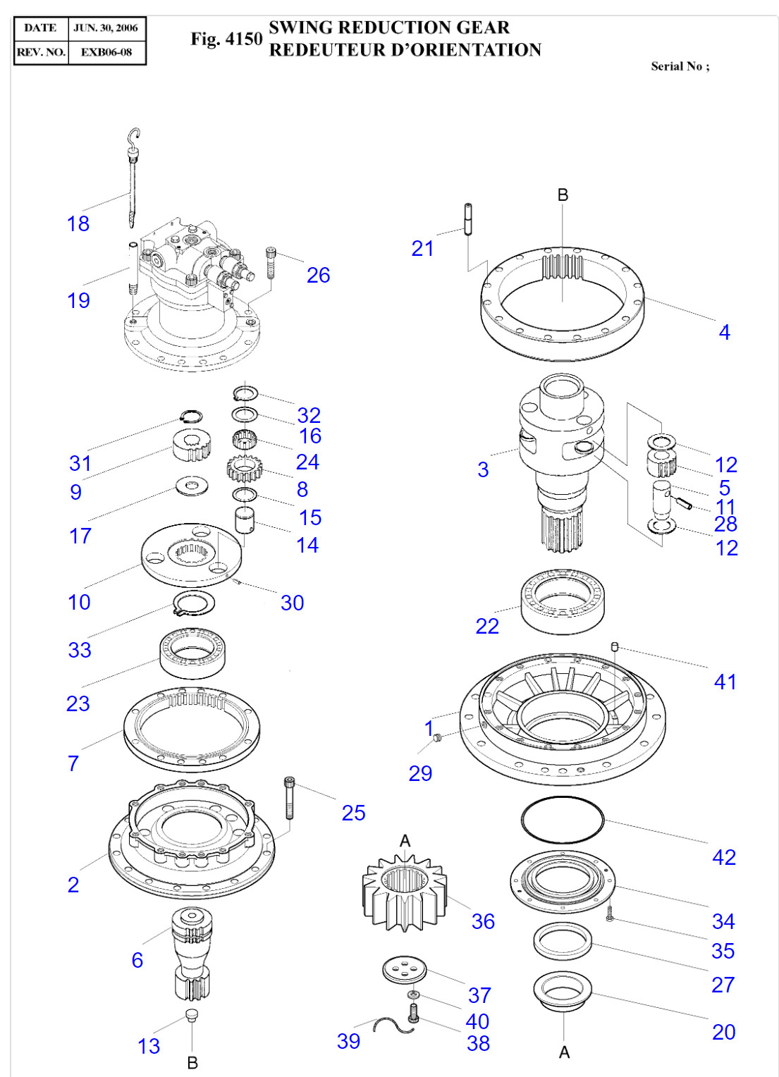 Mushroom Shaft Excavator Swing Reducer DH258-5 DH300-5 2101-1025I
