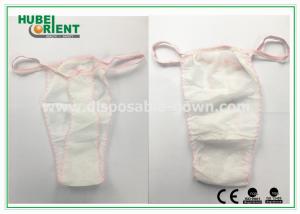 China Soft Nonwoven Ladies Disposable T Back Panty for Salons , Tanning Centers and Massages wholesale