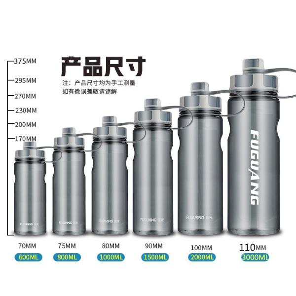 Humanized Design 1500ml Water Bottle Large Capacity Plastic Portable Space Oversized 1.5 Litre Water Bottle With Handle Multifunctional Use