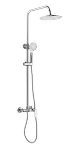 China Chrome Finished Exposed Shower Column Tub Brass Rainfall Shower Column wholesale