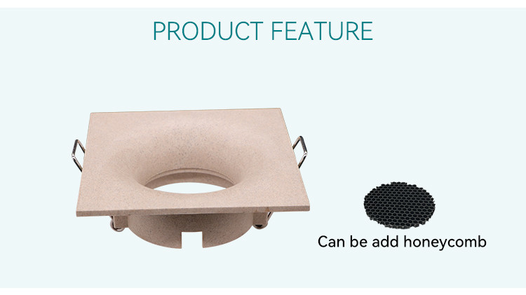Modern Down Light Housing Square Anti Glare LED Recessed Light Housing