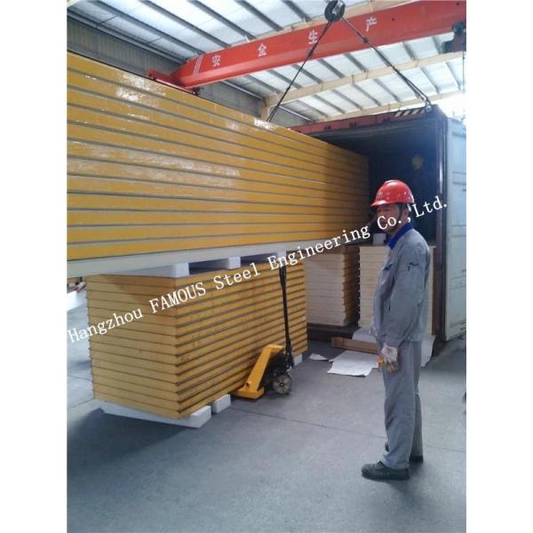 960mm Width Reliable Structure Mineral Wool Sandwich Panels for Cold Room Storage Roof Panel