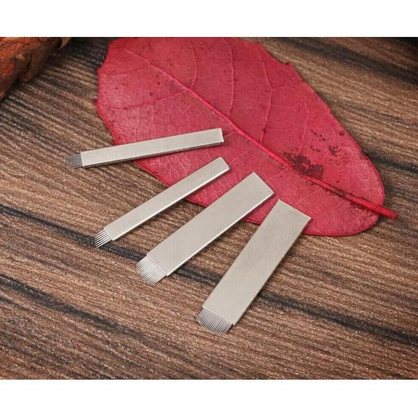 0.25mm Silver Slope / Curve Hard Blade for Semi Permanent Makeup , Microblading and Microshading