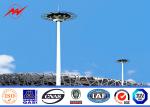 Powder Coating 30M High Mast Pole , Commercial Outdoor Light Poles with Lifting