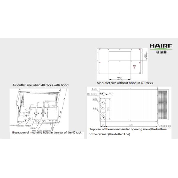 HAIRF Rack Mounted 4.2KW Precision Air Conditioner Data Center Intelligent Control