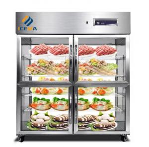 China 780L Kitchen Worktable Refrigerator Freezer With Four Doors on sale