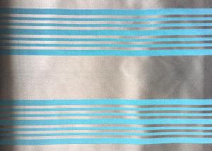 China Woven Blue Jacquard Damask Fabric Striped Jacquard Bed Linen on sale