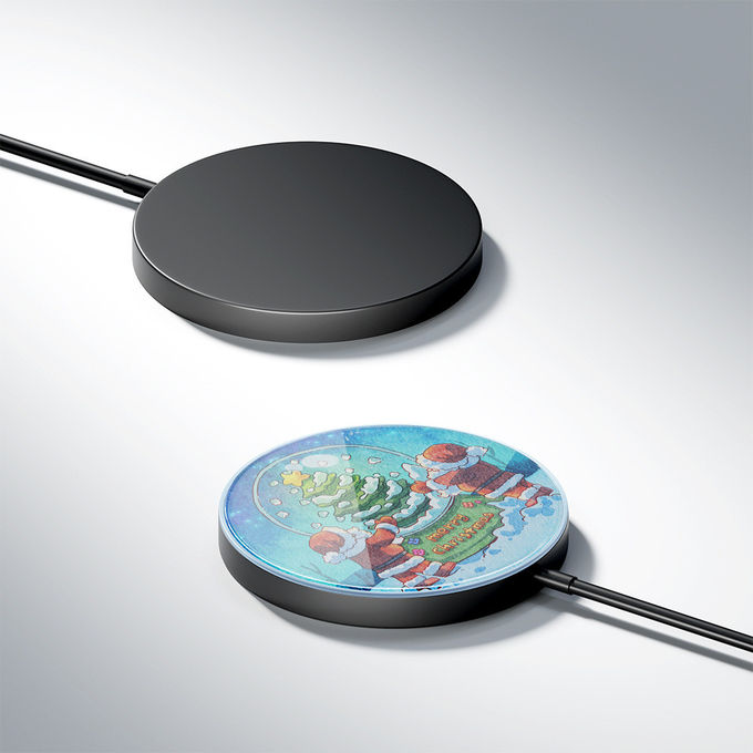 Custom Logo Portable Sublimation Magnetic Wireless Phone Charger For Sublimation Printing