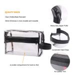 Water Resistant Zipper Transparent Mens Shaving Bag For Travel