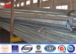 Transmission Gabon Q345 Steel Utility Pole , Metal Power Poles 10m 330KG