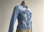 Popular Light Wash Denim Jacket / Button Through Trucker Jacket TW76366