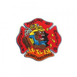 China Firework Logo Patches Uniform Armband Iron On Embroidered Patch Fireman Police Badge on sale