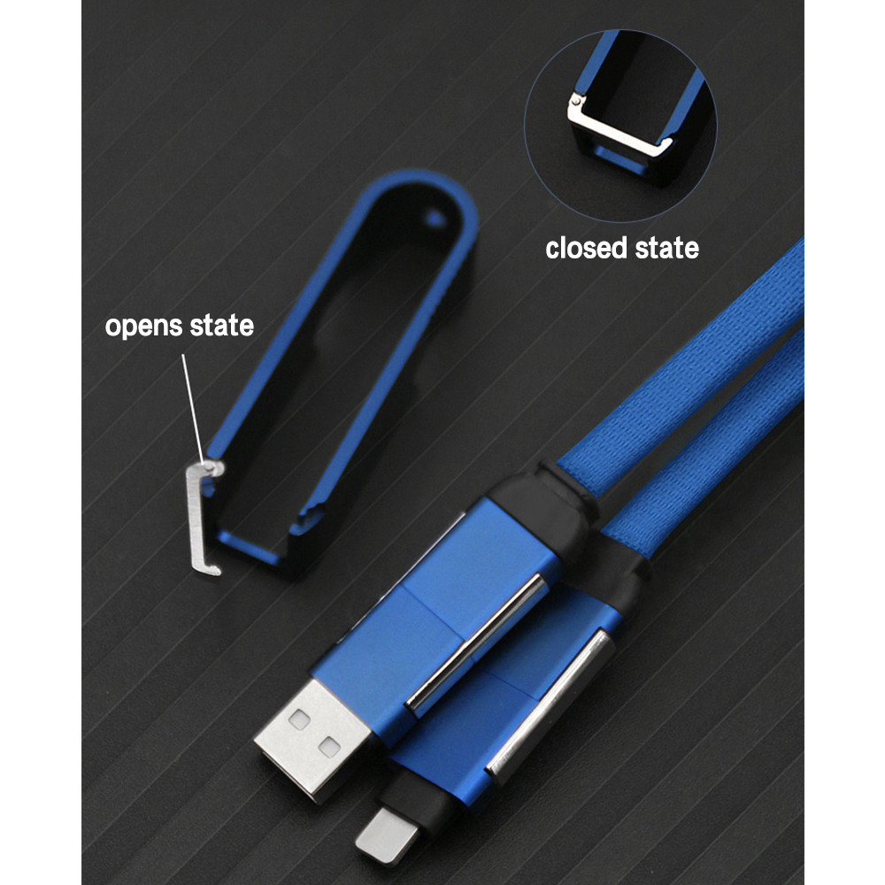 Corkscrew TPE Multi Function Charging Cable White USB Phone Charging Cable