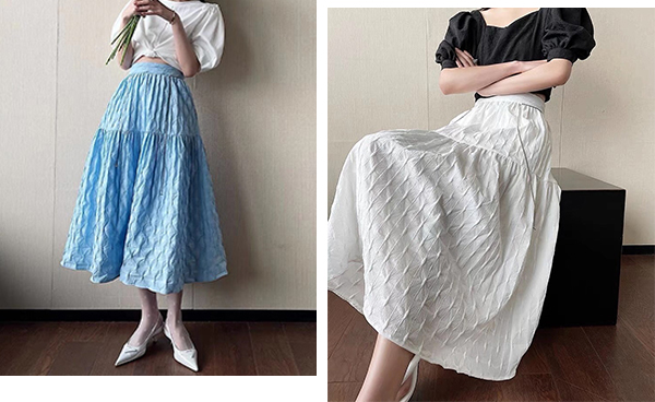 Breathable 57 inch Jacquard Woven Fabric 150-280gsm Bubble Knit Fabric