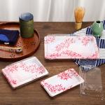 Customized Size Logo Disposable PET Plastic Sushi Tray With Cover Takeaway Food