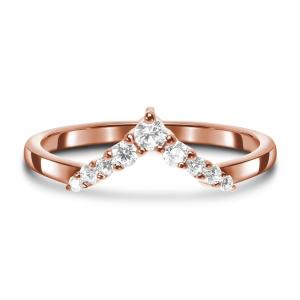China Celebrity Diamond Engagement Rings For Women , 14K Rose Real Diamond Jewellery wholesale
