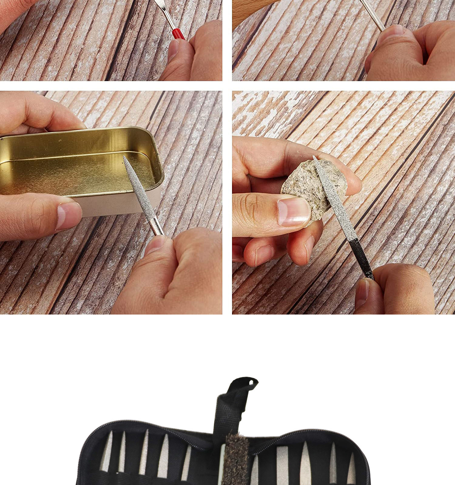 Electroplated Metal File Set For Metal Glass Stone Rough Carving