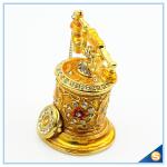 Jeweled Enamel Trinket Box Antique Telephone Shape Trinket Box For Women's Gift