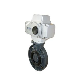 China DN50 - DN300 UPVC Electric Butterfly Valve Straight Through Type For Irrigation wholesale