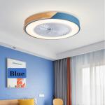 Modern minimalist fan light invisible led ceiling light wrought iron macarons