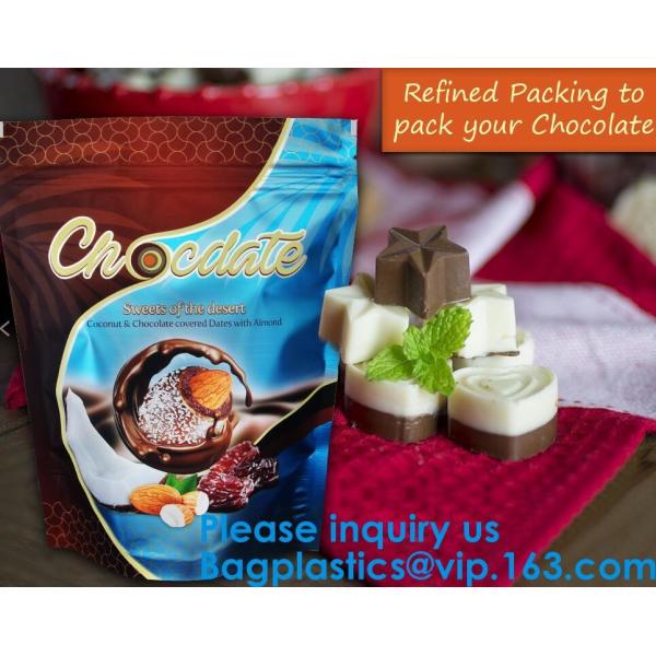 Custom Print Biodegradable Foil Packaging Soft Zipper Stand Up Bottom Gusset Plastic Drinking Pouches Bags With Straws