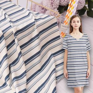 China Madal Fabric Hygroscopic And Comfortable Anti-Pilling Striped Material Fabric For Casual Wear wholesale