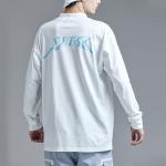 Premium White Stylish Full Sleeve T Shirts For Mens 100% Cotton Custom Logo