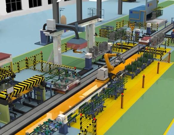 Military Intelligent Robotic Assembly Line , Welding Flexible Robot Production