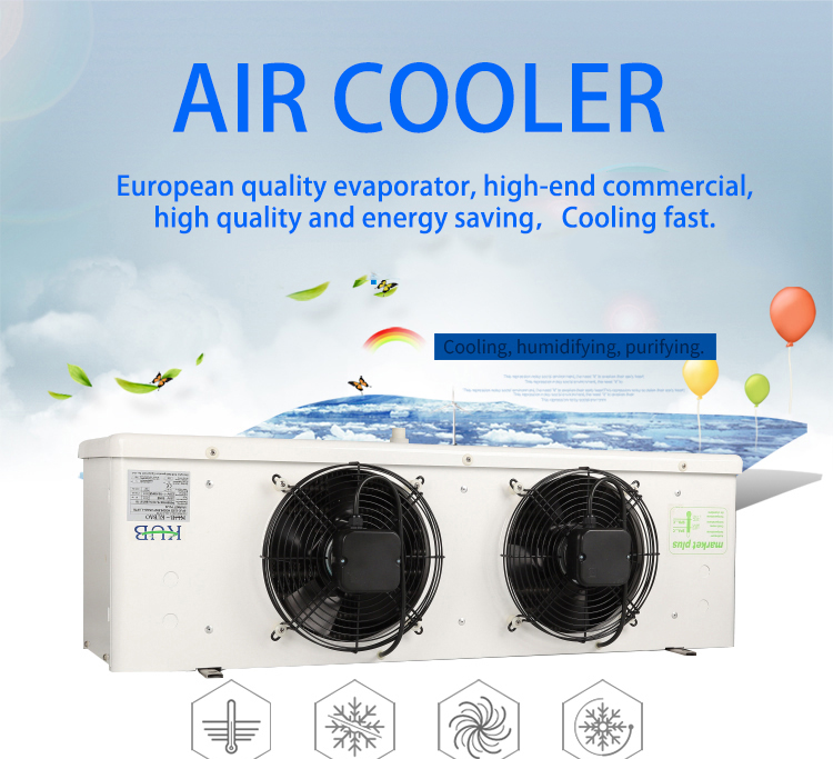 Industrial air cooler SPAE053D Shanghai KUB provide CE certification three fan evaporative air cooler for cold room