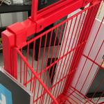 Mesh Wire Red Color 400mm Length Supermarket Display Racks For Cookies Candy