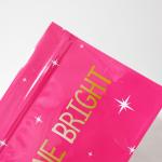 Pink Beauty Lip Gloss Packaging Waterproof Plastic Zipper Bag Gravure Printing