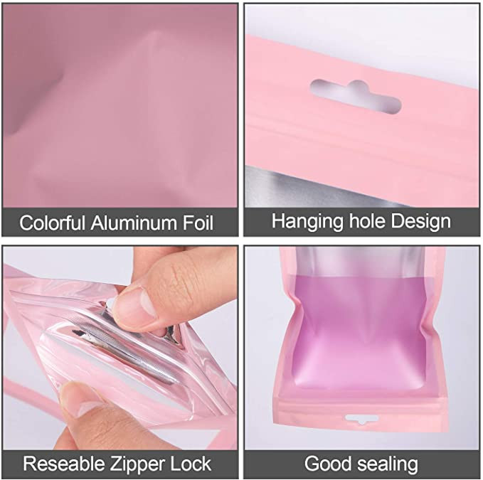 Custom Logo Case Opp Clear Packaging Laminated Plastic Bags Resealable Bags for Cosmetic