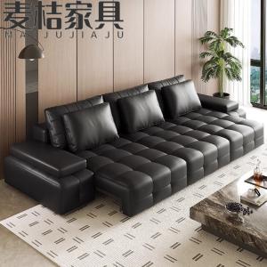 China Lawrence Multifunctional Intelligent Single And Multi-Person Adjustable L-Shaped Electric Leather Sofa wholesale