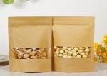 Customized Flexible Pouch Packaging 5g Kraft Paper Bags Clear Front Printed