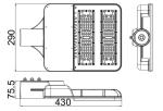 80W Dimmable LED Street Lights IP66 Horizontal Road Light High Power