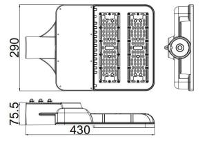 China High Power 150W Dimmable LED Street Lights 140lm / W High Brightness wholesale