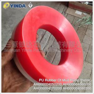 China Red PU Rubber Mud Pump Piston AH000004050200 Medium Pressure Optional Brand wholesale