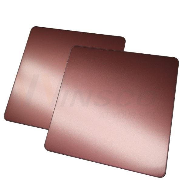 1250mm Decorative Stainless Steel Sheet Bead Blasted Finished Rose Gold Grade