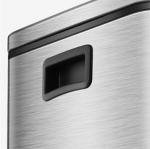 30L Two Compartment Indoor Trash Can Foot Pedal Stainless Steel Waste Basket