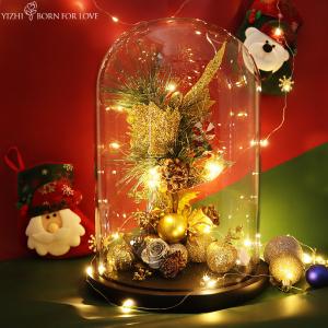 China Valentine Day Roses Preserved Real Fresh Long Stem Glass Dome Roses Flowers wholesale