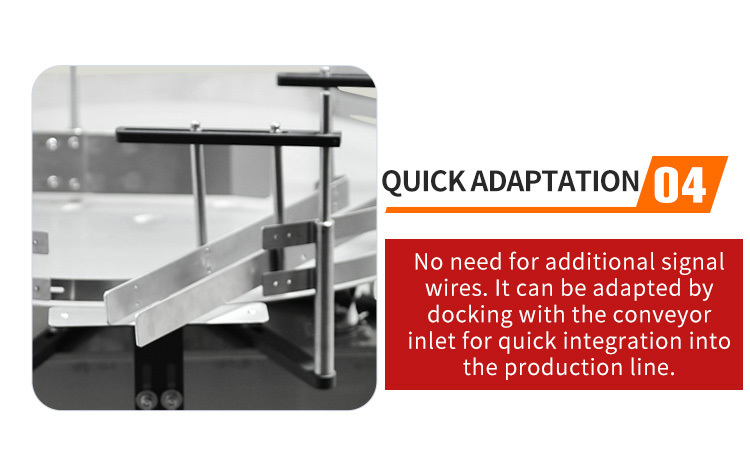 Automatic Rotary Bottle Unscrambler with Adjustable Guide Rails, Variable-Speed Operation, and Reversible Rotation