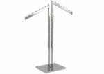 Two Ways Steel Material Garment Display Stands With 10mm Metal Base
