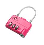 Cable zinc alloy TSA travel lock& Fashion Design silver Tsa Luggage Lock& 80g