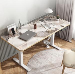 China Adjustable Height Dual Motor Electric Desk for Home Office Vintage Rustic Work Station wholesale