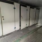 End Tourist Bathroom Prefab Metal Carved Panel Portable Public Toilet with Local