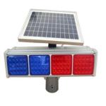 IP65 Aluminum 5W 8Ah Solar Flash Lights Construction Warning