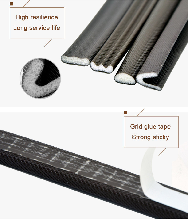 OEM PU Foam Seal Strips Self Adhesive Foam Weather Stripping 13*4mm