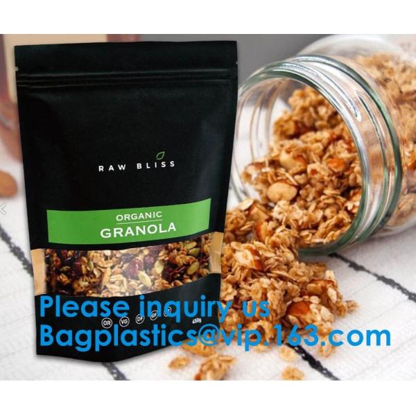 Custom Print Biodegradable Foil Packaging Soft Zipper Stand Up Bottom Gusset Plastic Drinking Pouches Bags With Straws